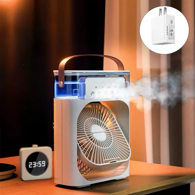 Ventilateur Brumisateur 2en1 Avec Réservoir d’Eau - Blanc - Image 3