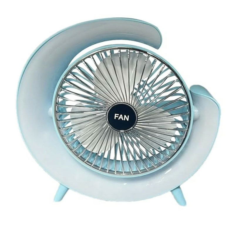 Mini Ventilateur de bureau LED - Bleu