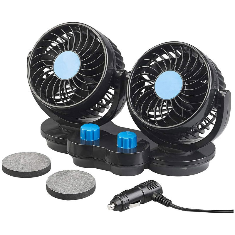 Ventilateur Double de Voiture Pivotant 180°