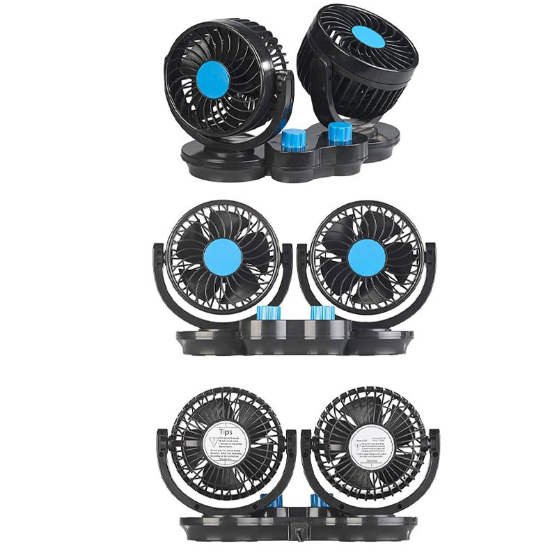 Ventilateur Double de Voiture Pivotant 180° - Image 3