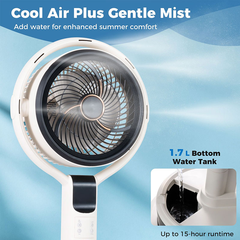 Ventilateur Humidificateur Sur Pieds LEXICAL ABM-1602 40W - Blanc - Image 4