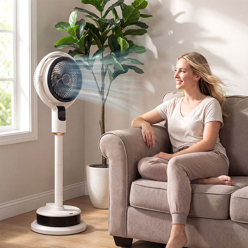 Ventilateur Humidificateur Sur Pieds LEXICAL ABM-1602 40W - Blanc - Image 3