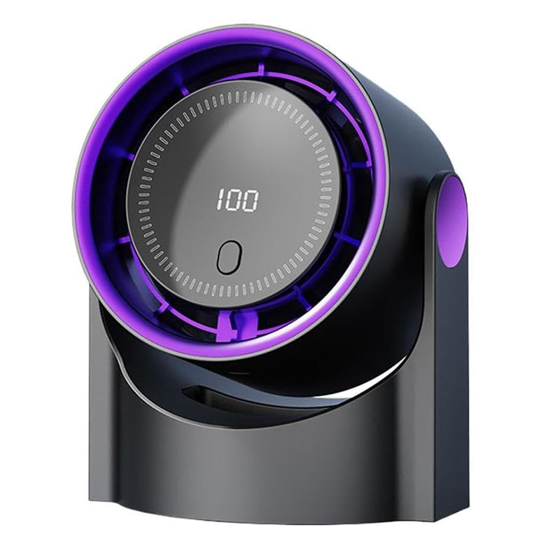 Ventilateur de Table Mural Rechargeable 2000 mAh - Noir