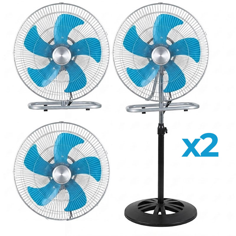 2x Ventilateur HGE Volant V-Vol - Noir