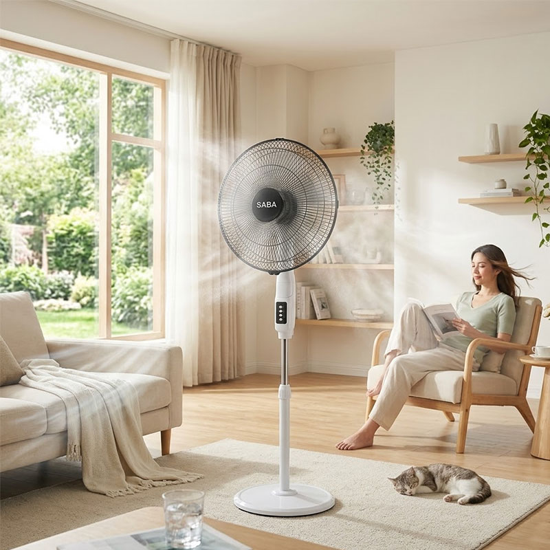 Ventilateur sur Pied SABA Smart Piano 16" - Noir - Image 2