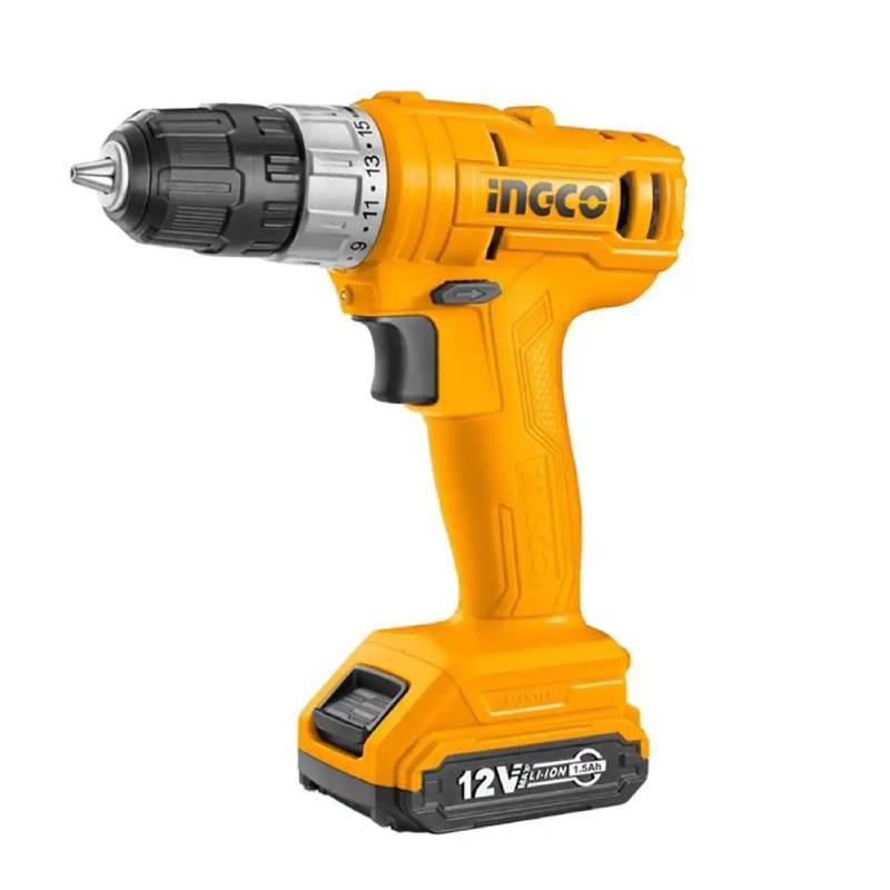 Visseuse sans fil INGCO 12V avec batterie plate - Jaune