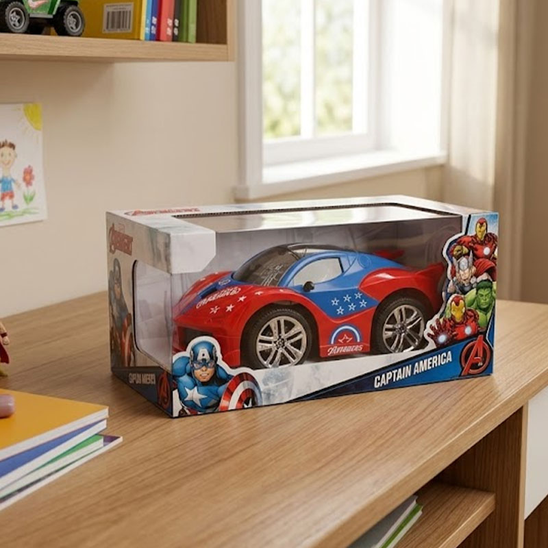 Voiture Télécommandée Avengers Captain America avec Lumières 3D - Image 2