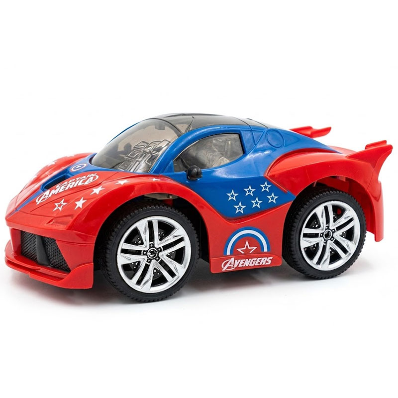 Voiture Télécommandée Avengers Captain America avec Lumières 3D