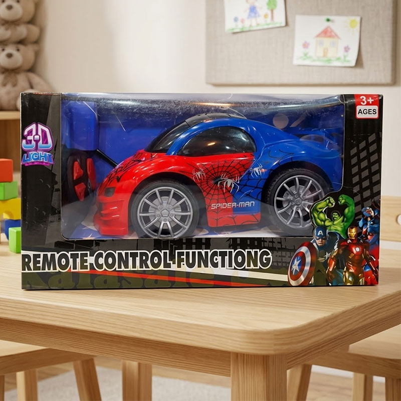 Voiture Télécommandée Avengers Spider-Man avec Lumières 3D - Image 2