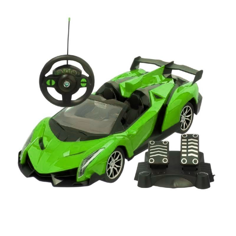 Voiture Télécommandée 095A Avec Volant et Pédales - Vert