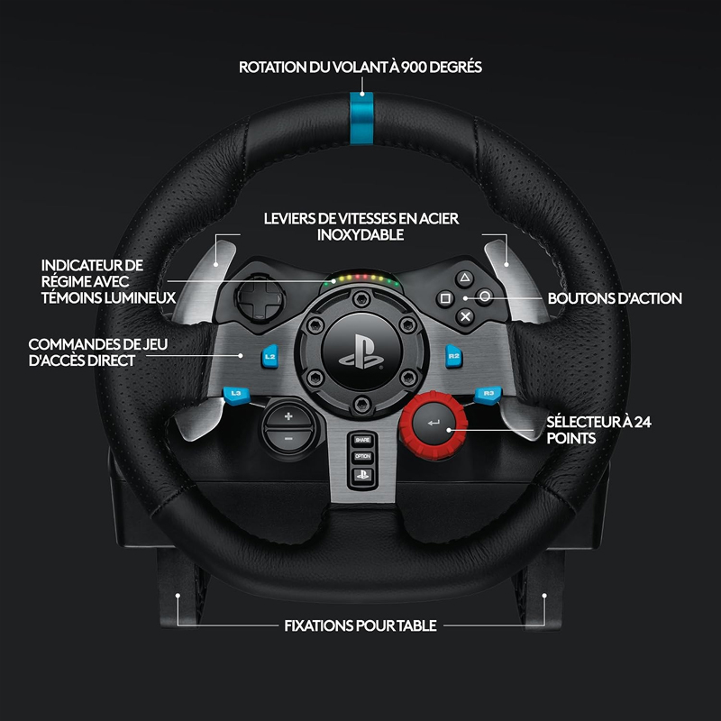Volant & Pédale LOGITECH G29 - Noir - Image 8