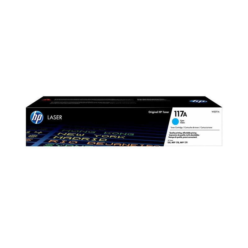 Cartouche de toner laser authentique HP 117A - Cyan