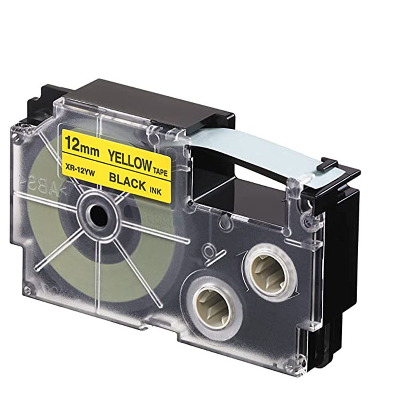 Cassette à Ruban CASIO XR-12YW1 12 mm - Noir & Jaune